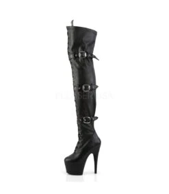 Plateau Overknee Stiefel ADORE-3028 - PU -Shoes Verkäufe 7 heel 2 3 4 pf lace up triple buckle thigh bootside zip 2