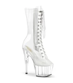 ADORE-1050C Plateau Stiefel - Transparent | Pleaser