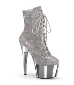 ADORE-1020CHRS Plateau Stiefel - Glitzersteine | Pleaser