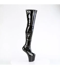 CRAZE-3000 Plateau Pony Overknee Stiefel - Schwarz Lack | Pleaser -Shoes Verkäufe craze 3000 plateau pony overknee stiefel schwarz lack pleaser 4