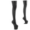 CRAZE-3000 Plateau Pony Overknee Stiefel - Schwarz Matt | Pleaser