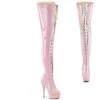 DELIGHT-3027 Plateau Overknee Stiefel - Rosa | Pleaser