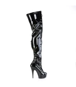 DELIGHT-3027 Plateau Overknee Stiefel - Schwarz | Pleaser -Shoes Verkäufe delight 3027 plateau overknee stiefel schwarz pleaser 9
