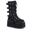 Plateau Stiefel DAMNED-225 Schwarz Samt | DemoniaCult