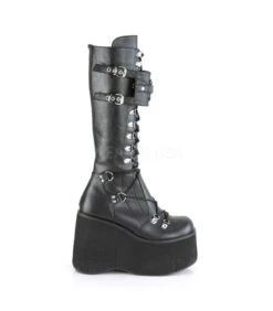 Plateau Stiefel KERA-200 - Schwarz | DemoniaCult -Shoes Verkäufe demonia plateau stiefel kera 200 schwarz 4