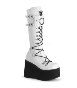 Shoes Verkäufe 20 Plateau Stiefel KERA-200 - Weiss | DemoniaCult