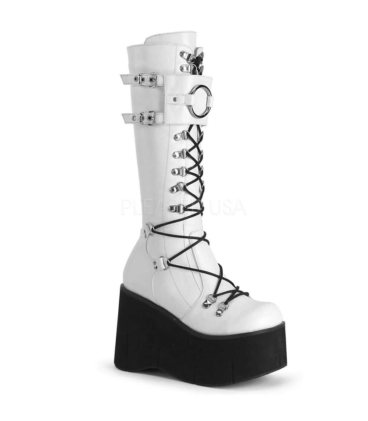 Plateau Stiefel KERA-200 - Weiss | DemoniaCult 1 Plateau Stiefel KERA-200 - Weiss | DemoniaCult