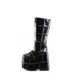 Plateau Stiefel STACK-301 - Lack Schwarz | DemoniaCult -Shoes Verkäufe demonia stack 301 b 2