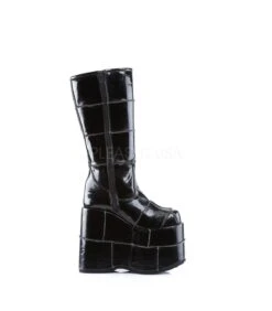 Plateau Stiefel STACK-301 - Lack Schwarz | DemoniaCult -Shoes Verkäufe demonia stack 301 b 4