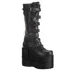 Plateau Stiefel STACK-308 - PU Schwarz | DemoniaCult