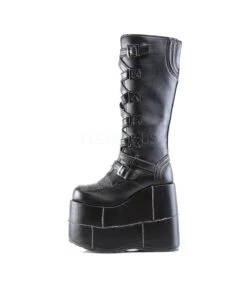 Plateau Stiefel STACK-308 - PU Schwarz | DemoniaCult -Shoes Verkäufe demonia stack 308 bpu 2