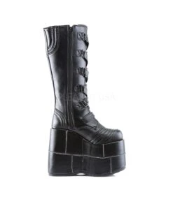 Plateau Stiefel STACK-308 - PU Schwarz | DemoniaCult -Shoes Verkäufe demonia stack 308 bpu 4