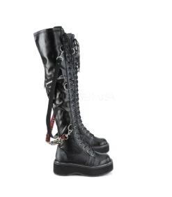 Stiefel EMILY-377 Schwarz | DemoniaCult -Shoes Verkäufe demonia stiefel emily 377 schwarz 4