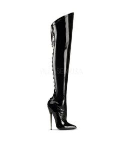 Shoes Verkäufe 9 Fetisch Stiefel DAGGER-3060 - Lack Schwarz
