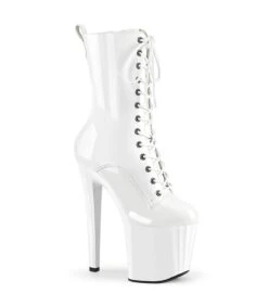 ENCHANT-1040 Plateau Stiefel - Weiß Lack | Pleaser