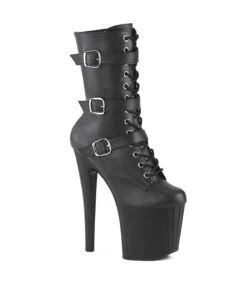ENCHANT-1043 Plateau Stiefel - Schwarz Matt | Pleaser