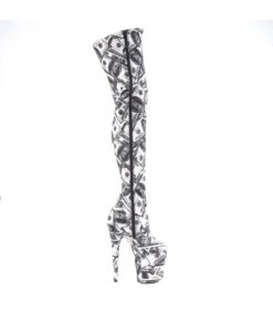 Extrem Overknee Stiefel FLAMINGO-3000DP - Dollar Print -Shoes Verkäufe extrem overknee stiefel flamingo 3000dp dollar print 5