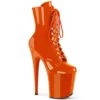 FLAMINGO-1020 Plateau Stiefel - Orange Lack | Pleaser