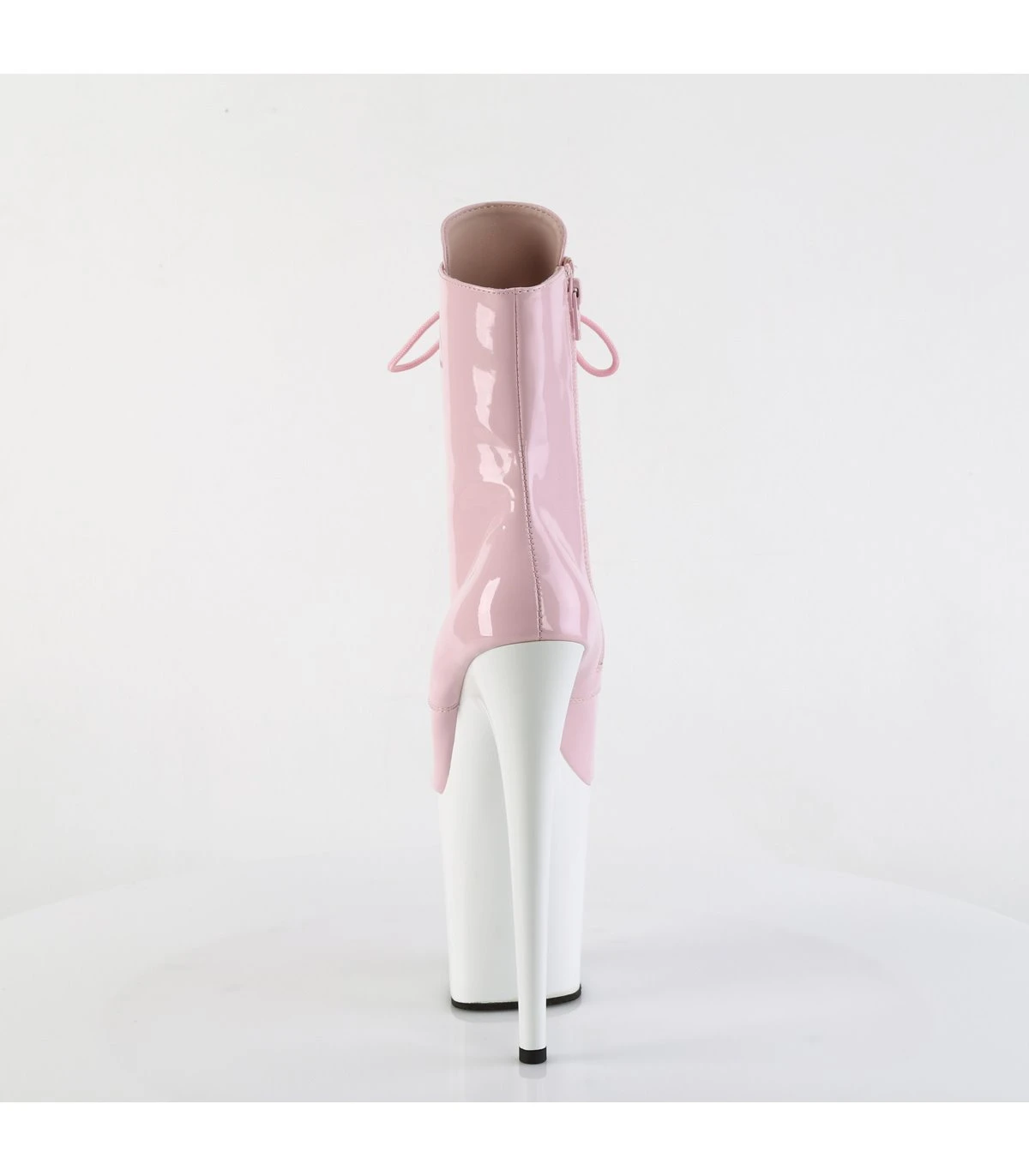 FLAMINGO-1020 Plateau Stiefel - Rosa Weiß Lack | Pleaser 4 FLAMINGO-1020 Plateau Stiefel - Rosa Weiß Lack | Pleaser – Bild 4