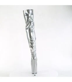 FLAMINGO-3000HWR Overknee Plateau Stiefel Silber | Pleaser -Shoes Verkäufe flamingo 3000hwr overknee plateau stiefel silber pleaser 3