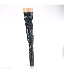 FLAMINGO-3000HWR Plateau Overknee Stiefel - Schwarz Schimmer | Pleaser -Shoes Verkäufe flamingo 3000hwr plateau overknee stiefel schwarz schimmer pleaser 3