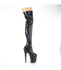 FLAMINGO-3000HWR Plateau Overknee Stiefel - Schwarz Schimmer | Pleaser -Shoes Verkäufe flamingo 3000hwr plateau overknee stiefel schwarz schimmer pleaser 4