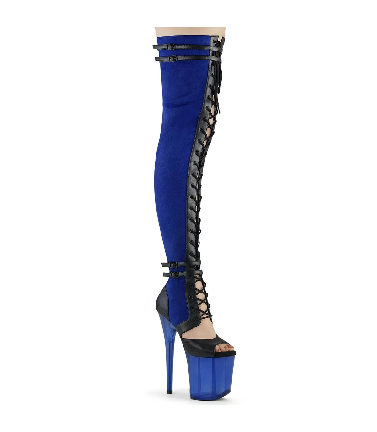 FLAMINGO-3027 Overknee Stiefel - Blau | Pleaser 1 FLAMINGO-3027 Overknee Stiefel - Blau | Pleaser