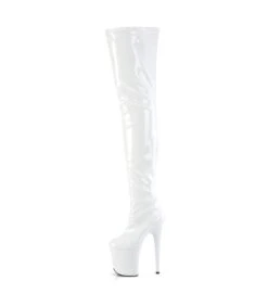 FLAMINGO-4000 Overknee Stiefel Weiß Lack | Pleaser -Shoes Verkäufe flamingo 4000 overknee stiefel weiss lack pleaser 2