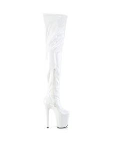 FLAMINGO-4000 Overknee Stiefel Weiß Lack | Pleaser -Shoes Verkäufe flamingo 4000 overknee stiefel weiss lack pleaser 4
