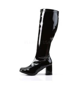 Retro Stiefel GOGO-300WC (Weitschaftstiefel) - Lack Schwarz -Shoes Verkäufe funtasma gogo 300wc blk 2