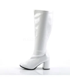 Retro Stiefel GOGO-300X (Weitschaftstiefel) - Lack Weiß -Shoes Verkäufe funtasma gogo 300x wht 2