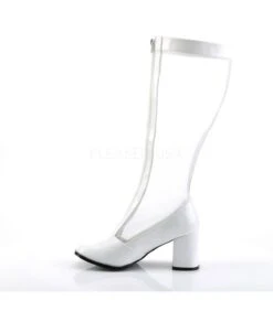 Netz Stiefel GOGO-307 - Lack Weiß -Shoes Verkäufe funtasma gogo 307 wht 2
