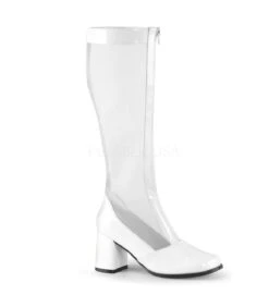 Netz Stiefel GOGO-307 - Lack Weiß