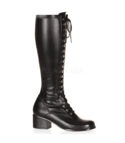 Shoes Verkäufe 24 Retro Stiefel RETRO-302 - PU Schwarz