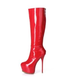 Giaro Cameron Damen Herren Unisex Plateau Stiefel Rot Lack