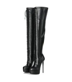 Giaro Dominique Damen Herren Unisex Plateau Overknee Stiefel Schwarz Matt -Shoes Verkäufe giaro dominique damen herren unisex plateau overknee stiefel schwarz matt 4