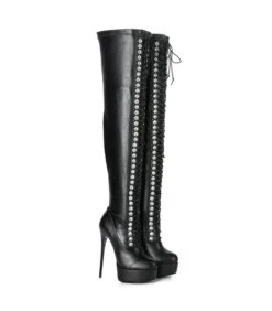 Giaro Dominique Damen Herren Unisex Plateau Overknee Stiefel Schwarz Matt -Shoes Verkäufe giaro dominique damen herren unisex plateau overknee stiefel schwarz matt 5