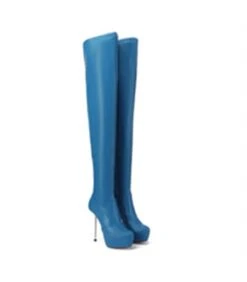 Giaro Overknee Plateau Stiefel BRISA Blau Matt -Shoes Verkäufe giaro overknee plateau stiefel brisa blau matt 8
