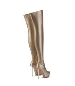 Giaro Overknee Plateau Stiefel BRISA Gold Matt -Shoes Verkäufe giaro overknee plateau stiefel brisa gold matt 7