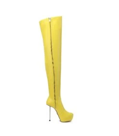 Giaro Overknee Plateau Stiefel BRISA Neon Gelb -Shoes Verkäufe giaro overknee plateau stiefel brisa neon gelb 3