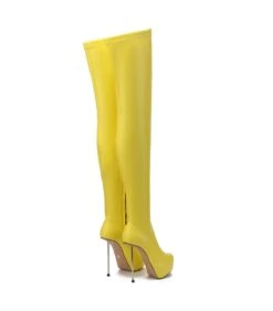 Giaro Overknee Plateau Stiefel BRISA Neon Gelb -Shoes Verkäufe giaro overknee plateau stiefel brisa neon gelb 7
