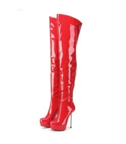 Giaro Overknee Plateau Stiefel BRISA Rot Glänzend -Shoes Verkäufe giaro overknee plateau stiefel brisa rot glaenzend 5