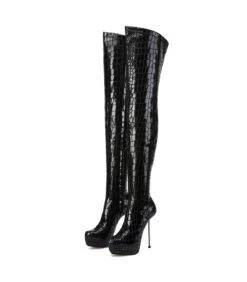 Giaro Overknee Plateau Stiefel BRISA Schwarz Crock -Shoes Verkäufe giaro overknee plateau stiefel brisa schwarz crock 5