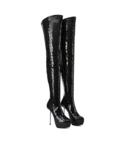 Giaro Overknee Plateau Stiefel BRISA Schwarz Crock -Shoes Verkäufe giaro overknee plateau stiefel brisa schwarz crock 8