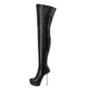 Giaro Overknee Plateau Stiefel BRISA Snake Schwarz
