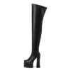 Giaro Overknee Plateau Stiefel CAUTION Schwarz Matt