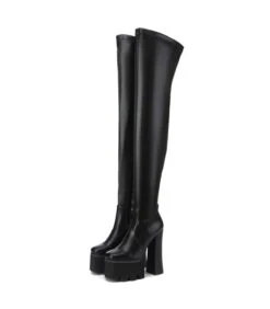 Giaro Overknee Plateau Stiefel CAUTION Schwarz Matt -Shoes Verkäufe giaro overknee plateau stiefel caution schwarz matt 5