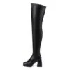 Giaro Overknee Plateau Stiefel COSMO Schwarz Matt