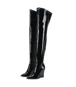 Giaro Overknee Stiefel EVERSON Schwarz Glänzend -Shoes Verkäufe giaro overknee stiefel everson schwarz glaenzend 5