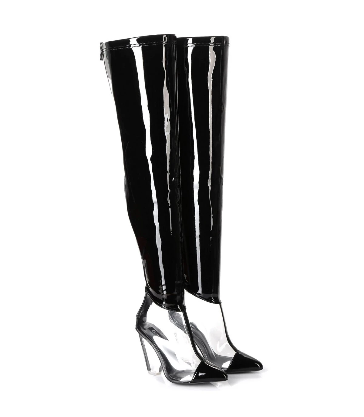 Giaro Overknee Stiefel Fascinate Schwarz Lack 4 Giaro Overknee Stiefel Fascinate Schwarz Lack – Bild 4